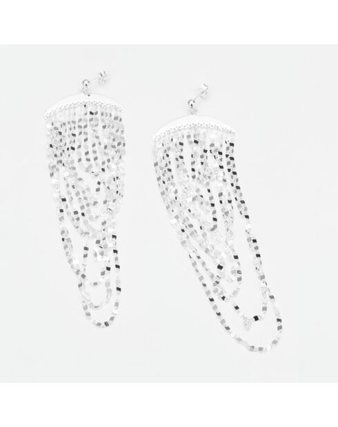 Boucles d'oreilles chaînes en Argent