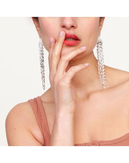 Boucles d'oreilles chaînes en Argent
