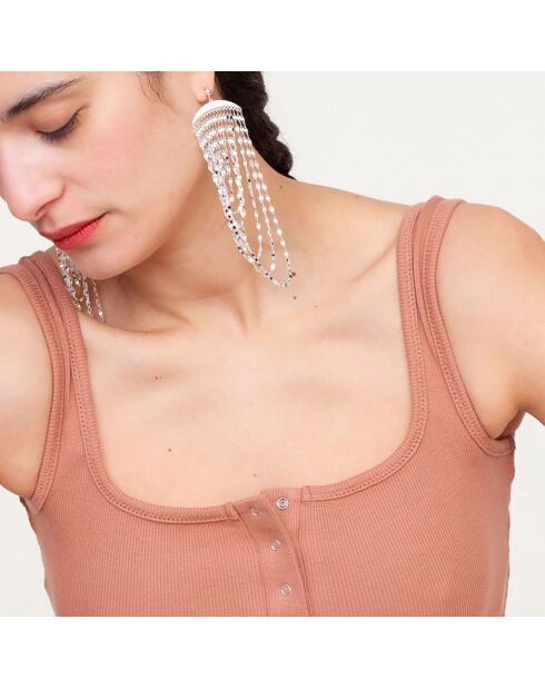 Boucles d'oreilles chaînes en Argent