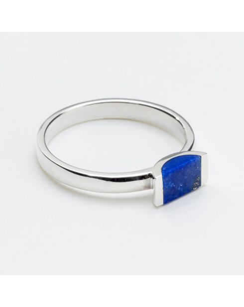 Bague en Argent & Lapis reconstitué