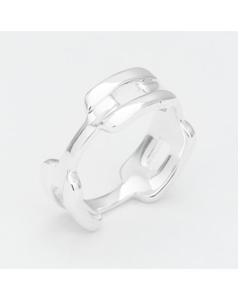 Bague rectangles arrondis en Argent