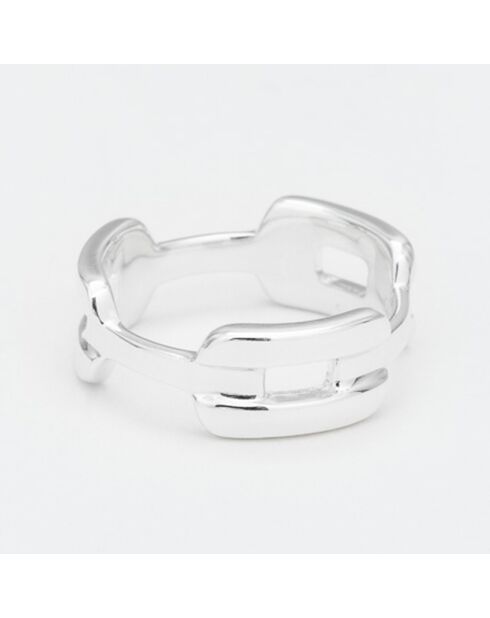 Bague rectangles arrondis en Argent