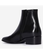 Bottines en Cuir avec zip interieur noires