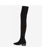 Cuissardes en Velours de Cuir noire