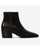 Bottines en Cuir avec zip noires