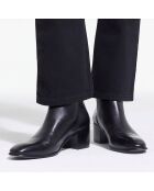Bottines en Cuir avec zip noires