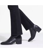 Bottines en Cuir avec zip noires