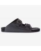 Sandales en Cuir avec boucles en Métal noires