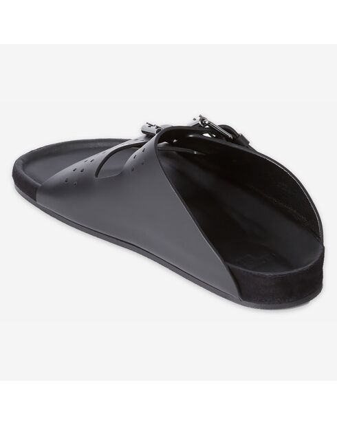 Sandales en Cuir avec boucles en Métal noires