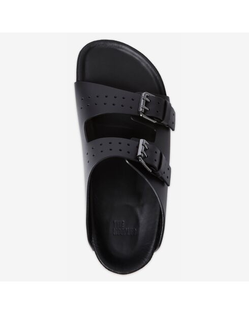 Sandales en Cuir avec boucles en Métal noires