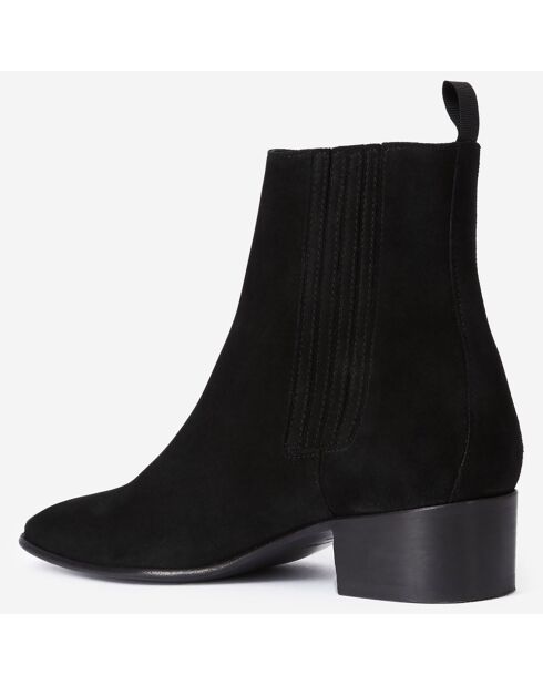 Chelsea Boots en Velours de Cuir noires