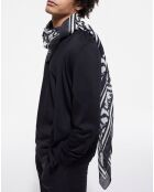 Echarpe Carré avec motif Plume écrue