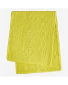 Echarpe 100% Laine Torsadée jaune