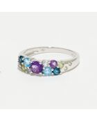 Bague Selena Mix Pierres 1.04 ct or blanc