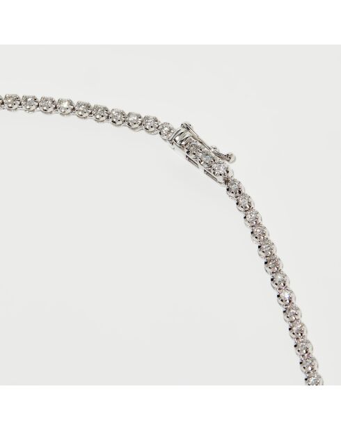 Collier Rivière Diamants 3 ct or blanc