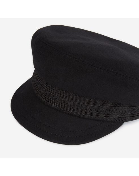 Casquette en Laine avec Galon noire