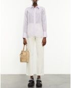 Chemise en Coton & Soie manches longues violette