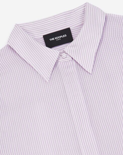 Chemise en Coton & Soie manches longues violette