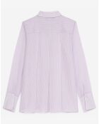 Chemise en Coton & Soie manches longues violette