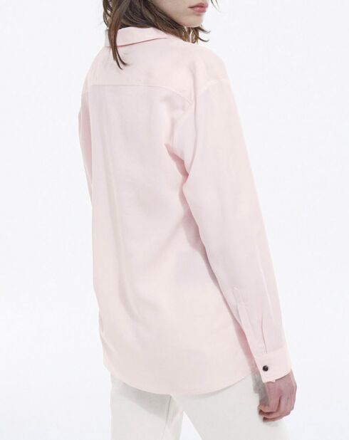 Surchemise poches poitrine rose