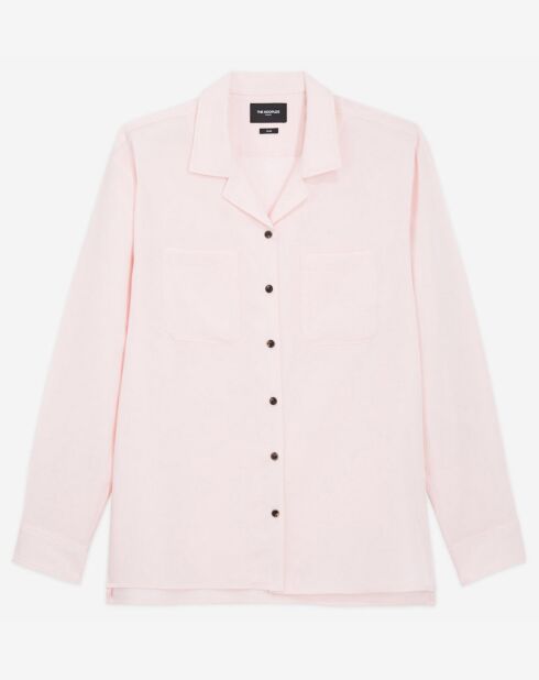 Surchemise poches poitrine rose