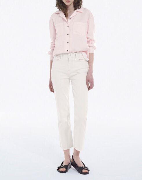 Surchemise poches poitrine rose
