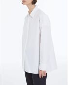 Chemise manches longues à Revers blanche
