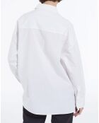 Chemise manches longues à Revers blanche