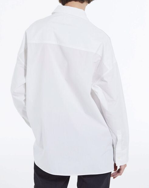 Chemise manches longues à Revers blanche