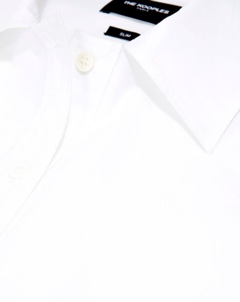 Chemise manches longues à Revers blanche
