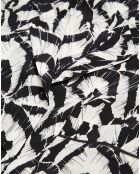 Chemise 100% Soie Fluide blanc cassé/noir