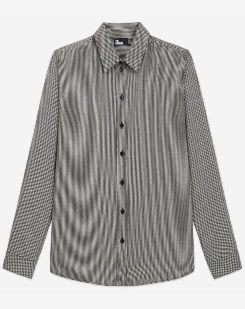 Chemise patte americaine noir/blanc