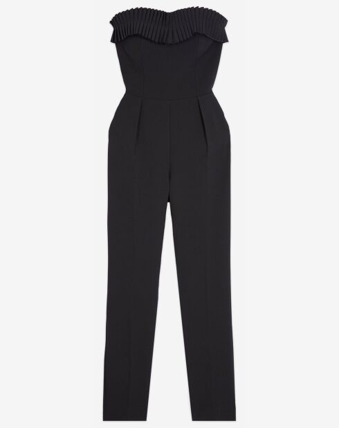 Combinaison Bustier détail Plissés noire