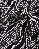 Combinaison manches longues Print Pearl noir/blanc