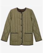 Veste en Fausse Fourrure réversible algue