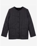Veste en Fausse Fourrure Reversible noire