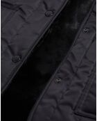 Veste en Fausse Fourrure Reversible noire