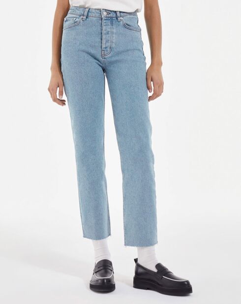 5-Pocket-Hose aus gewaschenem, blauem Denim