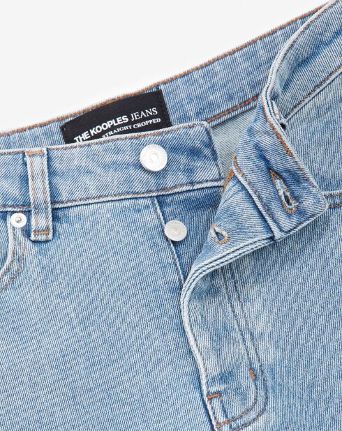 5-Pocket-Hose aus gewaschenem, blauem Denim