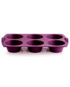 Moule à Muffins en silicone violet - 6x115ml