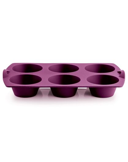 Moule à Muffins en silicone violet - 6x115ml