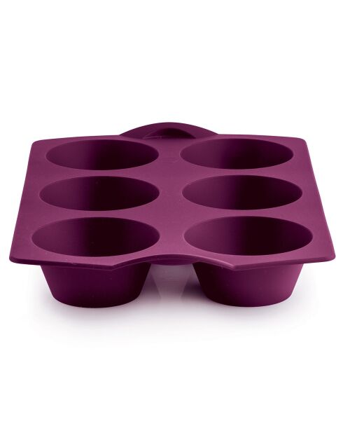 Moule à Muffins en silicone violet - 6x115ml