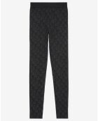 Legging Jacquard Logo All Over noir/gris foncé