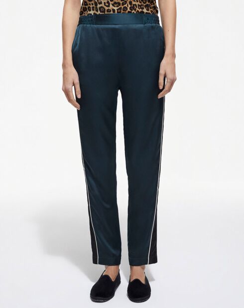 Jogging en Satin vert/marine