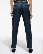 Jogging en Satin vert/marine