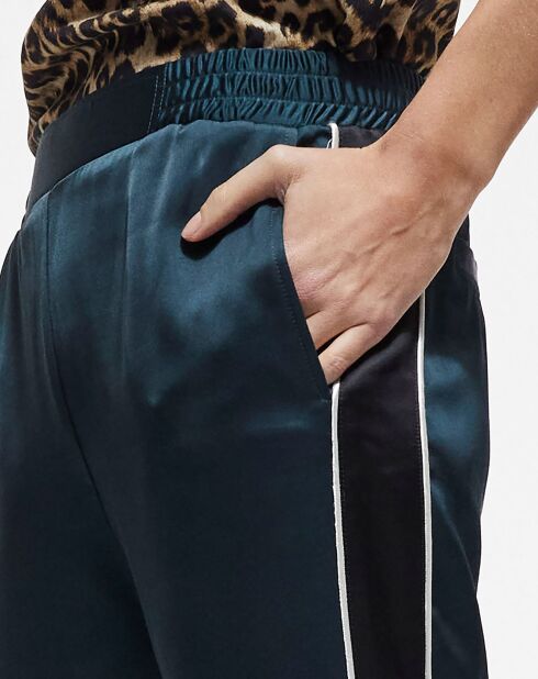 Jogging en Satin vert/marine