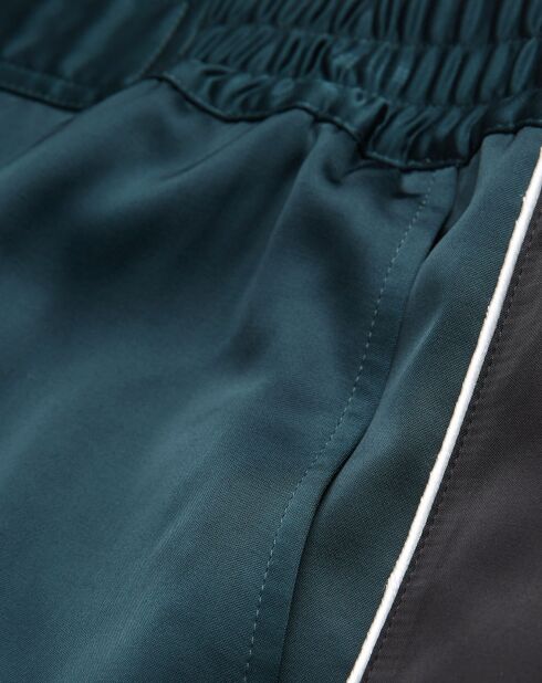 Jogging en Satin vert/marine