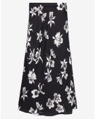 Zwart/witte rok met elastische taille