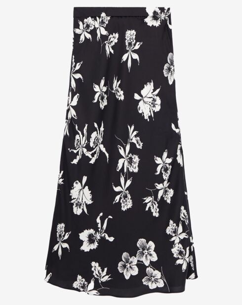 Zwart/witte rok met elastische taille