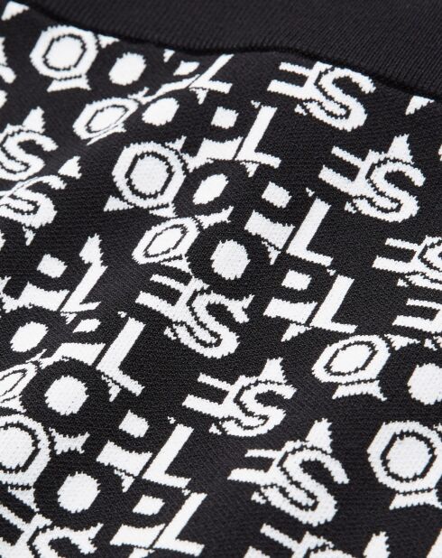 Jupe Courte en Jacquard Logo All Over noir/blanc